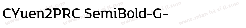 CYuen2PRC SemiBold-G字体转换